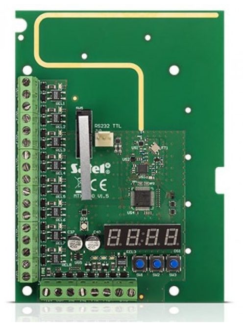 433 MHz MICRA vezérlőegység, amely lehetővé teszi MICRA eszközök bármely riasztóhoz való illesztését