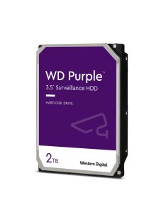   WD Purple; 2 TB biztonságtechnikai merevlemez; 24/7 alkalmazásra; nem RAID kompatibilis