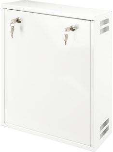   Függőleges zárható fali szekrény DVR/NVR eszközökhöz; max. rögzítő méret: 375x335x95 mm; fehér