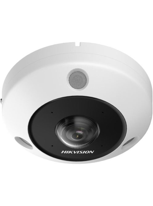 6 MP 360° vandálbiztos IR Smart IP fisheye kamera; hang I/O; riasztás I/O; mikrofon/hangszóró