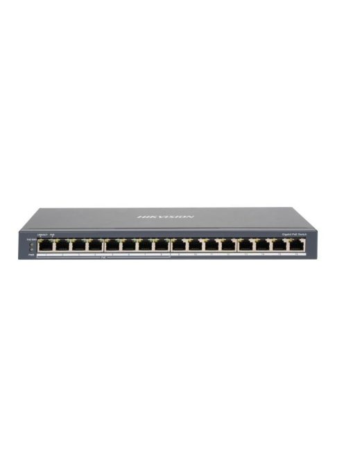 16 portos Gbit PoE switch (110 W); 16 PoE + 8 RJ45 port; nem menedzselhető