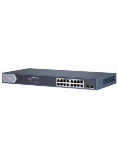   18 portos Gbit PoE switch (125 W); 16 PoE + 2 SFP uplink port; nem menedzselhető