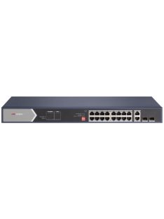   20 portos Gbit PoE switch (225 W); 12 PoE+ / 4 HiPoE / 2 RJ45 + 2 SFP uplink port