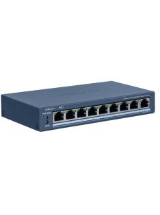   9 portos PoE switch (60 W); 8 PoE + 1 uplink port; menedzselhető