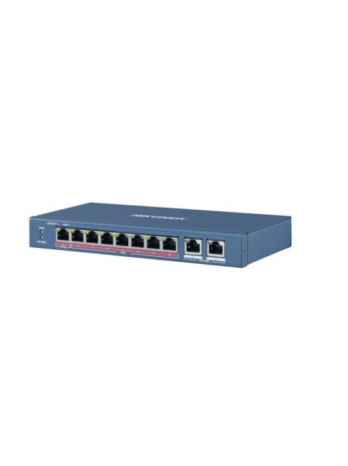 10 portos PoE switch (110 W); 2 HiPoE + 6 PoE+(at) + 2 uplink port; smart menedzselhető