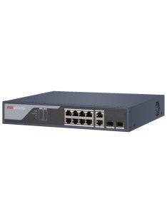   10 portos PoE switch (125 W); 8 PoE + 2 kombinált uplink port; smart menedzselhető