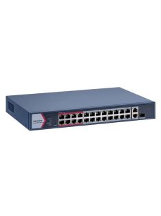   26 portos PoE switch (230 W); 24 PoE + 1 kombinált uplink port + 1 uplink port; menedzselhető