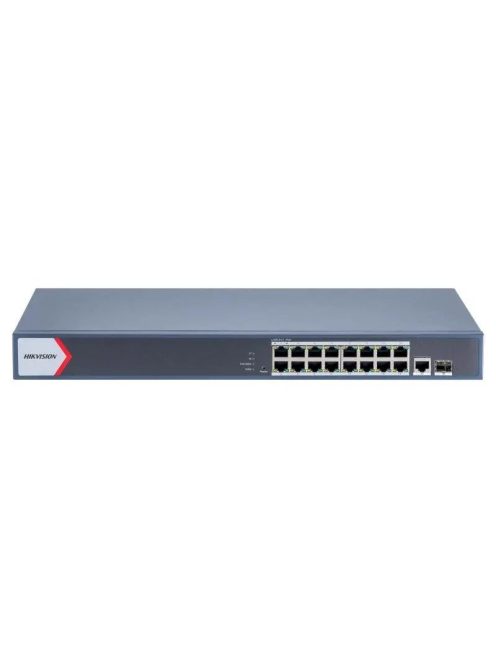 18 portos Gbit PoE switch (130 W); 16 PoE +1 kombinált uplink port +1 SFP uplink port; menedzselhető