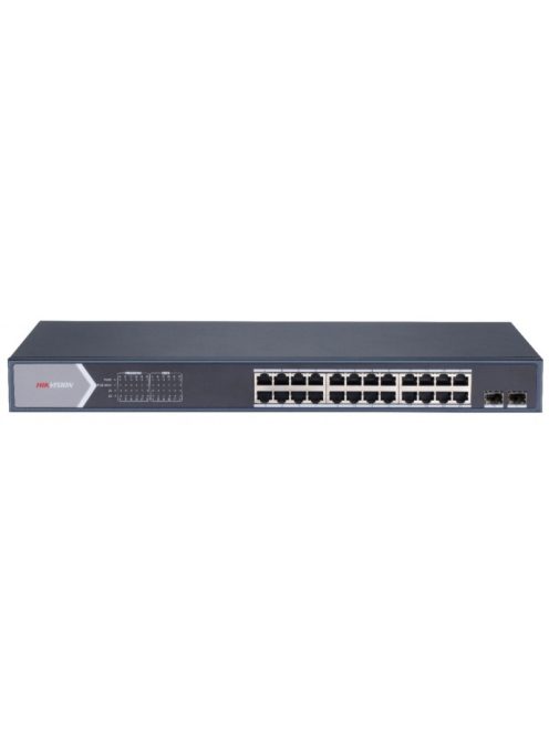 26 portos Gbit PoE switch (370 W); 24 PoE + 2 SFP uplink port; smart menedzselhető