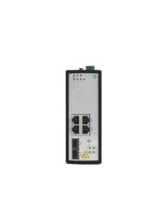  6 portos ipari Gbit PoE switch (120 W); 4 PoE+/ 2 SFP uplink; menedzselhető