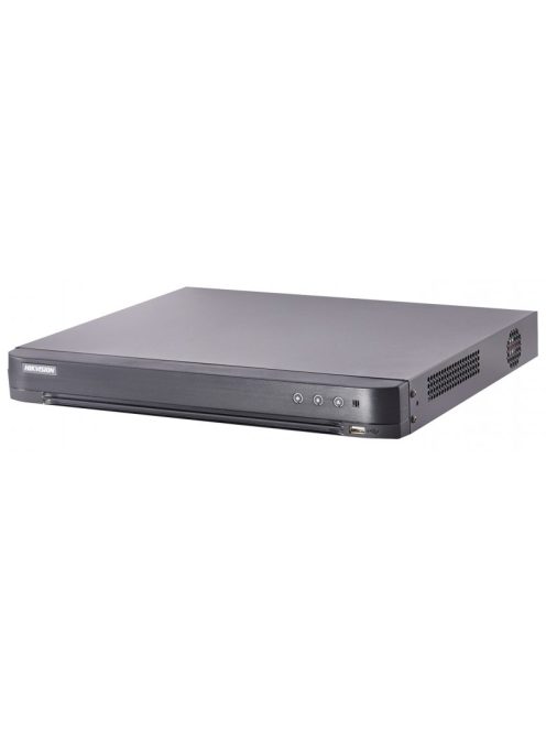 16 csatornás THD DVR; 1080p lite@15fps; 720p@25fps; max. 18×2MP IP; koax audio