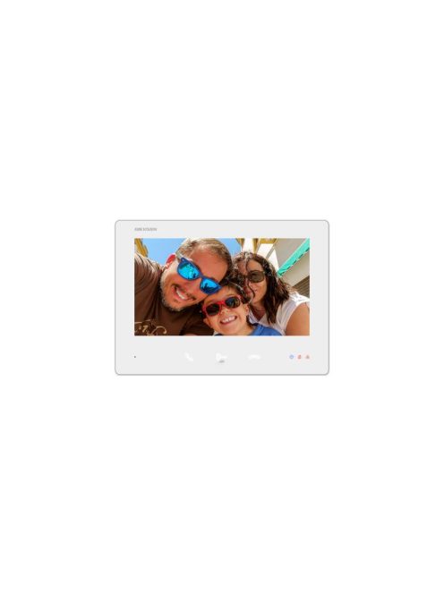 Kétvezetékes HD video-kaputelefon beltéri egység; 7" LCD kijelző; 1024x600 felbontás; fehér