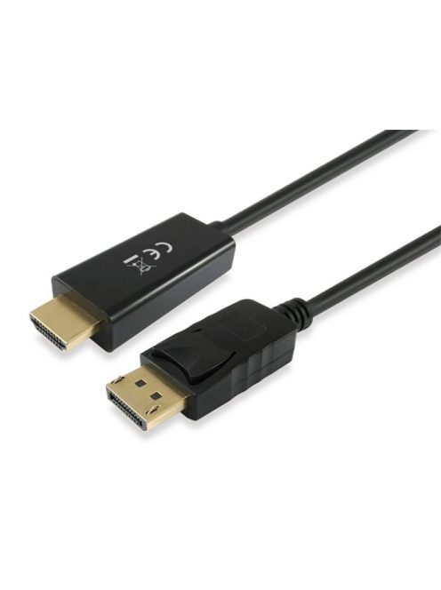 DisplayPort - HDMI kábel; apa/apa; 4K; 5 m