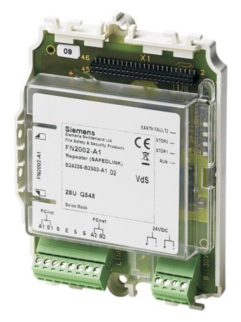 C-WEB(Cerberus PRO)/FCnet tűzjelző központ hálózati ismétlő (repeater) modul; SAFEDLINK