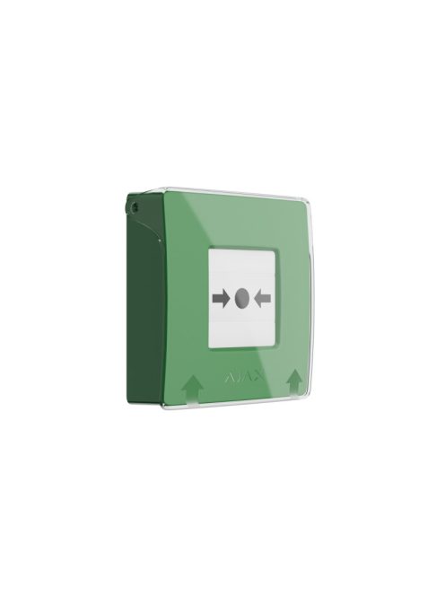 Manual Call Point vezeték nélküli kézi jelzésadó Ajax rendszerekhez; zöld