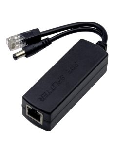   12V PoE splitter, PoE bemenet / 12VDC+10/100 Ethernet kimenet; max. 30W