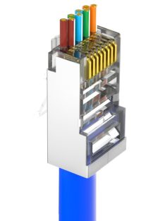   Árnyékolt RJ45 csatlakozó; cat6; átfűzhető; fali és patch kábelekhez; 10 db/csomag