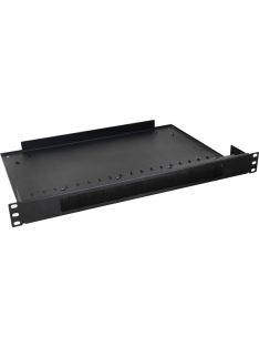   19" fésűs kábel átvezető panel polccal; 1U; 443x324mm