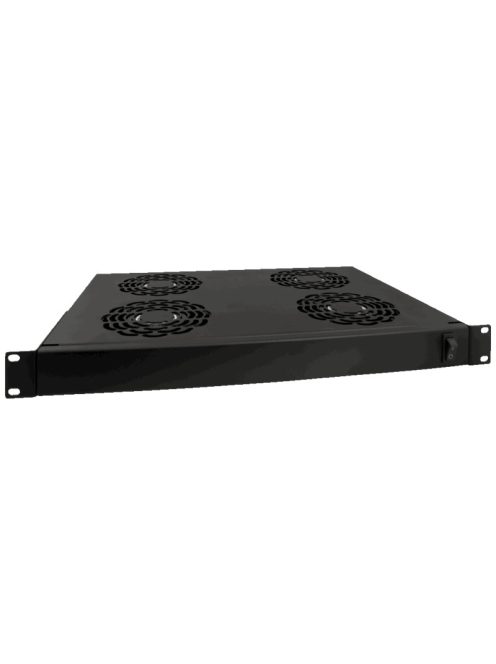 19" ventilátor panel; 1U; 4 ventilátor