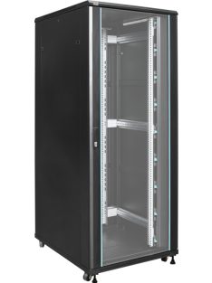   19" 42U 800x1000 álló rack szekrény; lapra szerelt; fekete