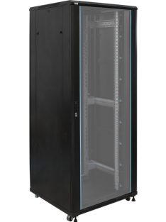   19" 42U 800x800 álló rack szekrény; lapra szerelt; fekete