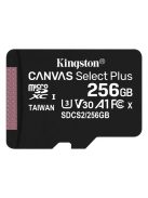 256GB microSD kártya; microSDXC; UHS-I Speed Class; U3; V30; adapterrel