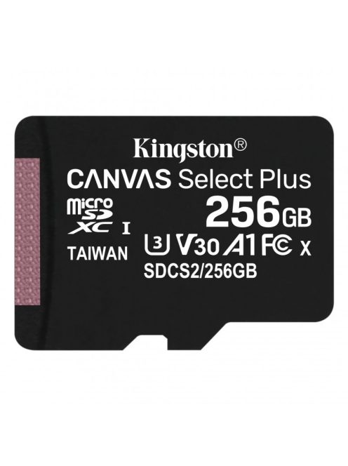 256GB micro SD kártya; microSDXC; Class 10 UHS-I; adapterrel