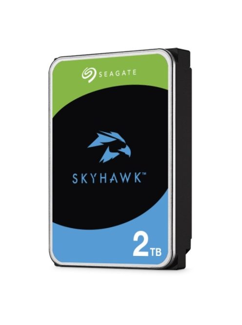 SkyHawk; 2 TB biztonságtechnikai merevlemez; 256 MB cache; 24/7 alkalmazásra