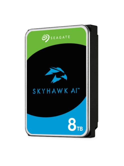 SkyHawk AI; 8 TB biztonságtechnikai merevlemez; 256 MB cache; 24/7 alkalmazásra