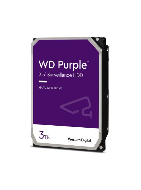 WD Purple; 3 TB biztonságtechnikai merevlemez; 24/7 alkalmazásra; nem RAID kompatibilis