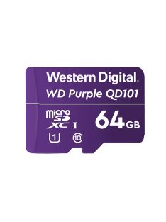   WD Purple 64GB micro SD kártya; microSDXC; Class 10 UHS-I; 24/7; 100MB/s-60MB/s