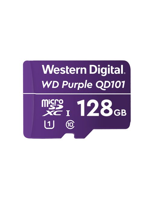 WD Purple 128GB micro SD kártya; microSDXC; Class 10 UHS-III; 24/7; 100MB/s-60MB/s