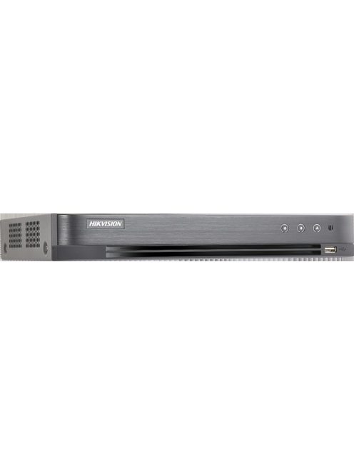 4 csatornás AcuSense THD DVR; 4MP lite@15fps, 1080p@15fps, 1080p lite@25fps; + 1x6 MP IP; koax audio