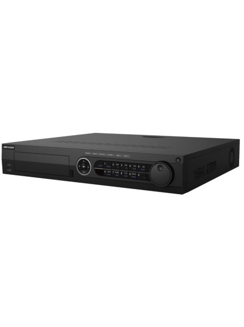 16 csatornás THD DVR; 4MP lite@15fps; 1080p lite@25fps; max. 20 IP csatorna; riasztás I/O