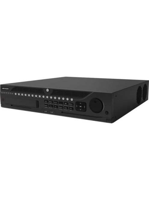 16 csatornás THD DVR; 8MP@8fps; 5MP@12fps, 4MP@15fps; 1080p@25fps; max. 34 IP csatorna; riasztás I/O